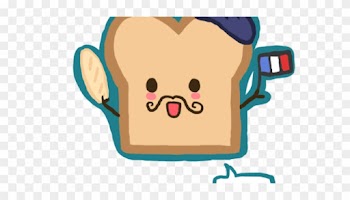 French Words &amp; Phrases - Cartoon Cute French Toast