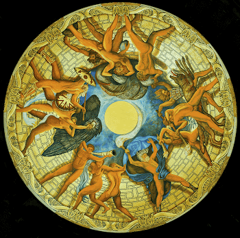 Fresco at the cupola of Burschenschaftsdenkmal | Free Photo - rawpixel