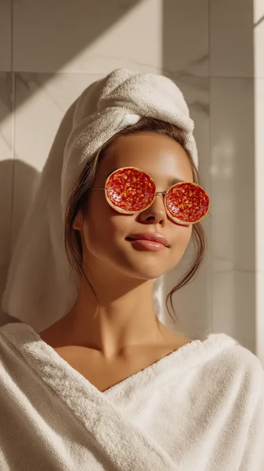 Fresh and Fun: Gen Z Wellness Influencer in Modern Bathroom Fresh and Fun: Gen Z Wellness Influencer in Modern Bathroom