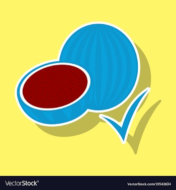Fresh and juicy whole watermelons and slices vector image