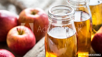 Fresh apple juice close up shot
