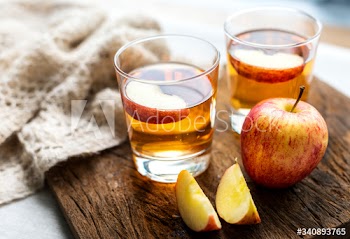Fresh apple juice close up shot