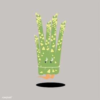 Fresh asparagus cartoon character vector | Free stock vector - 538739
