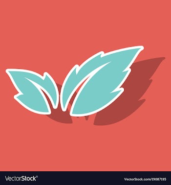 Fresh basil leaves icon sticker of basil leaves vector image