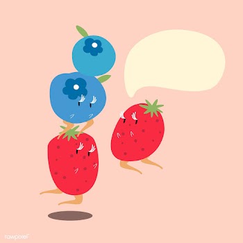 Fresh berry fruits with a blank speech bubble.. | Free stock vector - 538778