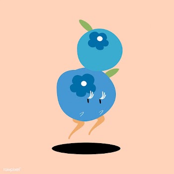 Fresh blueberry cartoon character vector | Free stock vector - 538562