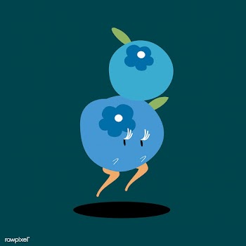Fresh blueberry cartoon character vector | Free stock vector - 538612