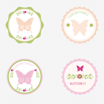 Fresh butterfly label png image_picture free download ...