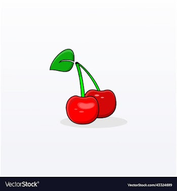 fresh cherry cartoon design