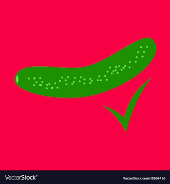Fresh cucumber vegetable isolated flat icon vector image