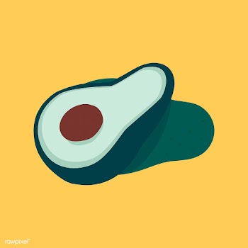 Fresh cut avocado vegan vector | Free stock vector - 537982