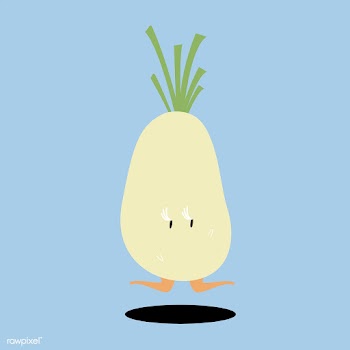 Fresh daikon cartoon character vector | Free stock vector - 538667
