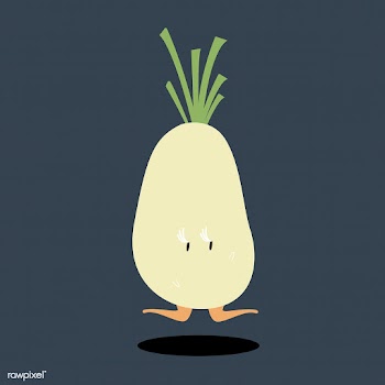 Fresh daikon cartoon character vector | Free stock vector - 538712