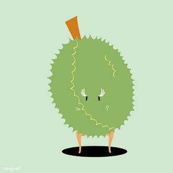 Fresh durian cartoon character vector | Free stock vector - 538587