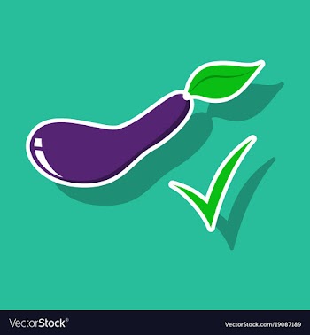 Fresh eggplant vegetable isolated icon eggplant vector image