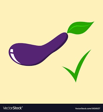 Fresh eggplant vegetable isolated icon eggplant vector image