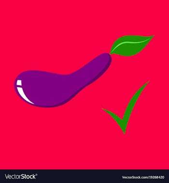 Fresh eggplant vegetable isolated icon eggplant vector image
