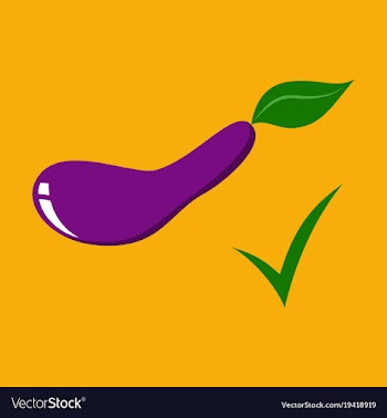 Fresh eggplant vegetable isolated icon eggplant vector image