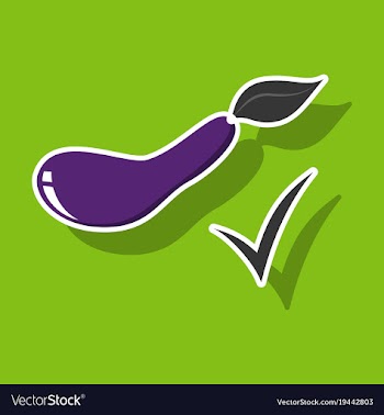 Fresh eggplant vegetable isolated icon eggplant vector image