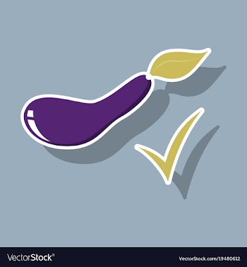 Fresh eggplant vegetable isolated icon eggplant vector image