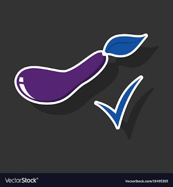 Fresh eggplant vegetable isolated icon eggplant vector image