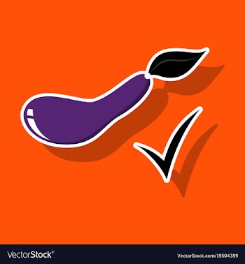 Fresh eggplant vegetable isolated icon eggplant vector image