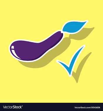 Fresh eggplant vegetable isolated icon eggplant vector image