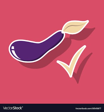 Fresh eggplant vegetable isolated icon eggplant vector image