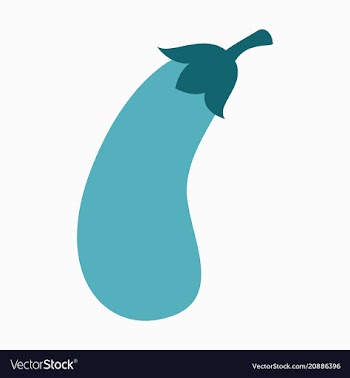 Fresh eggplant vegetable isolated icon eggplant vector image