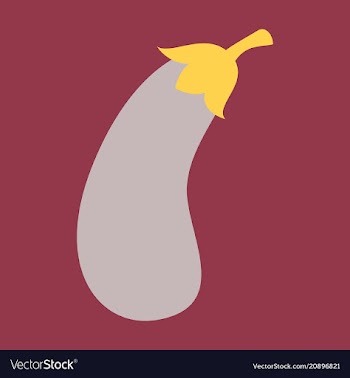 Fresh eggplant vegetable isolated icon eggplant vector image