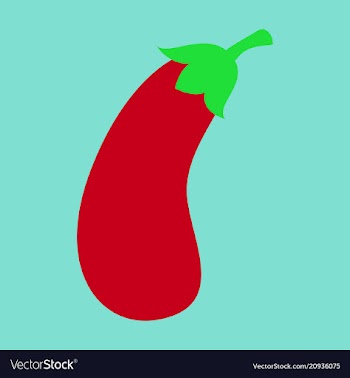 Fresh eggplant vegetable isolated icon eggplant vector image
