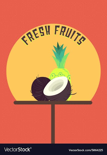 Fresh Fruits vector image