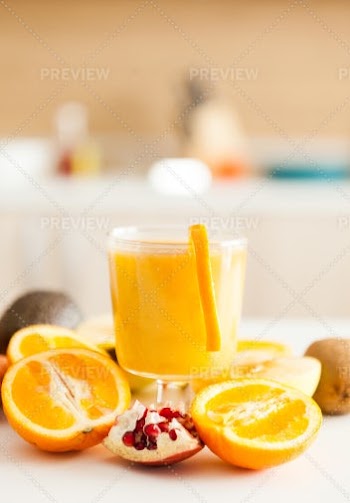 Fresh Fruits, Vegetables And Smoothies