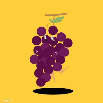 Fresh grapes cartoon character vector | Free stock vector - 538765