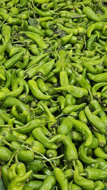 Fresh Green Chilies in Abundance