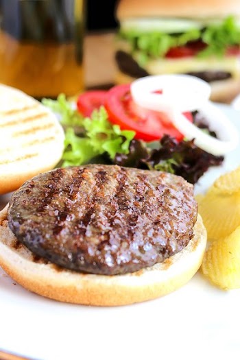 Fresh Grilled Hamburger On Bun