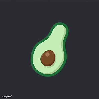 Fresh half avocado food vector | Free stock vector - 487693