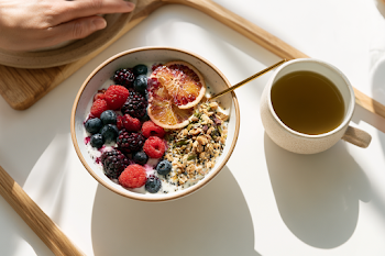 Fresh Healthy Breakfast in Bright Kitchen