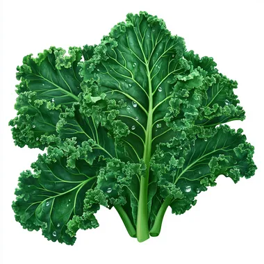Fresh Kale Leaves on White Background Fresh Kale Leaves on White Background