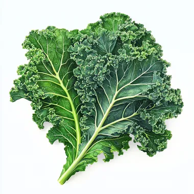 Fresh Kale Leaves with Dew Drops Fresh Kale Leaves with Dew Drops