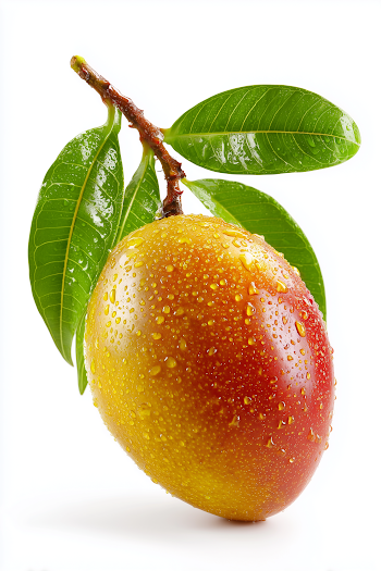Fresh Mango with Water Droplets