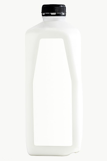 Fresh milk in a glass bottle design element | Free  transparent png - 2345381