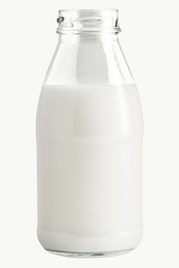 Fresh milk in a glass bottle design element | Free  transparent png - 2351065