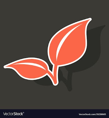 Fresh mint leaf sticker menthol healthy aroma vector image
