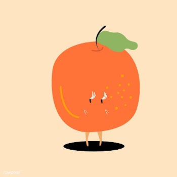 Fresh orange cartoon character vector | Free stock vector - 538751