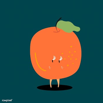 Fresh orange cartoon character vector | Free stock vector - 538764