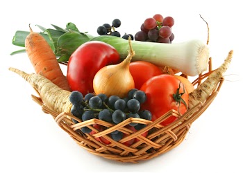 fresh organic vegetables in a basket