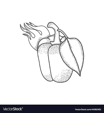 fresh pepper vegetable with fire icon