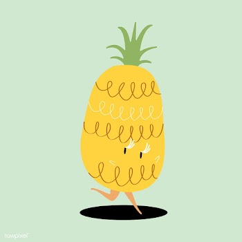 Fresh pineapple cartoon character vector | Free stock vector - 538632