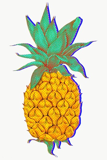 Fresh pineapple illustration halftone style sticker design element | Free  transparent png - 2337430